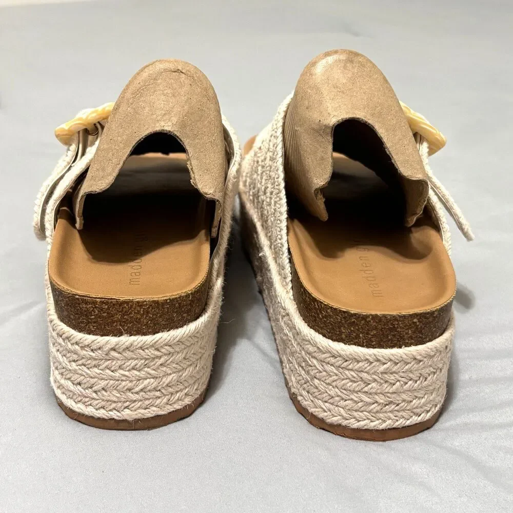 Madden Girl Bali-C Crochet Platform Sandal Sz 8 Ivory Bohemian Festival
